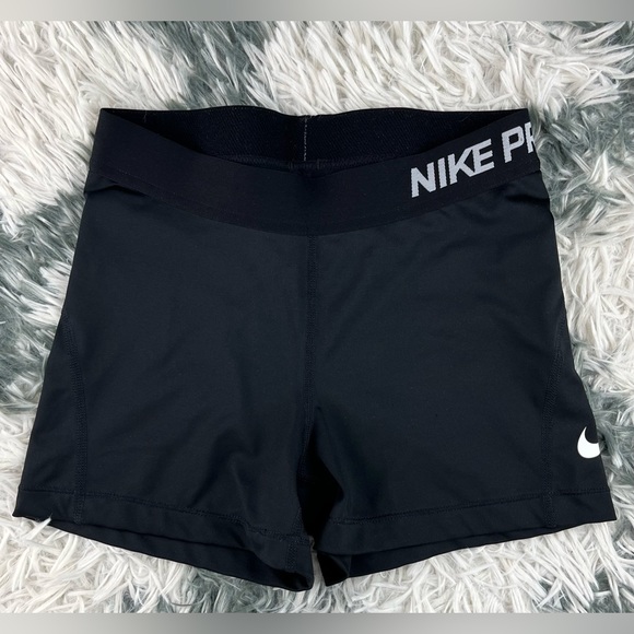 Nike Bottoms Nike Pro Kids Girls Compression Shorts Black Size
